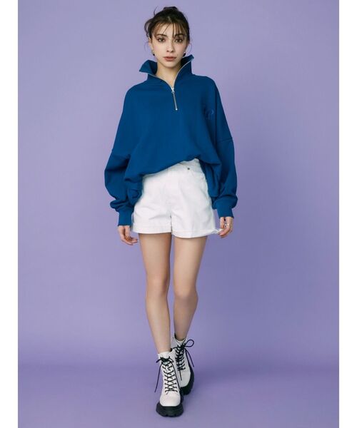 EVRIS（エヴリス）の「ダメージデニムショートパンツ（デニムパンツ・レディース・ホワイト/ブラック/ブルー・SMALL/MEDIUM）」の12枚目の写真