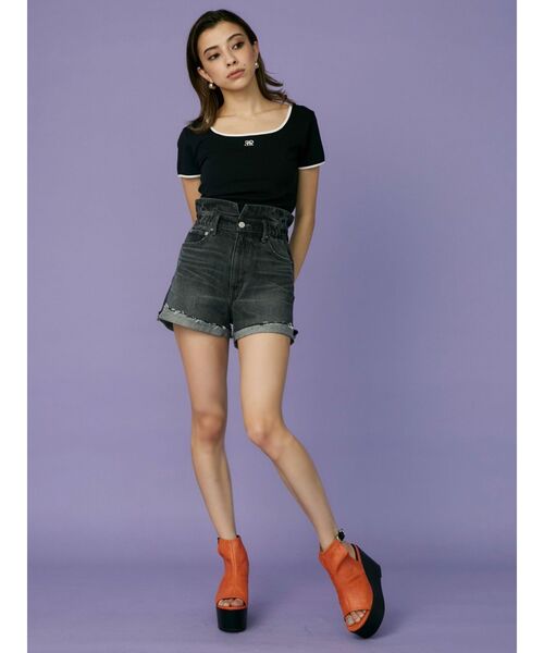 EVRIS（エヴリス）の「ダメージデニムショートパンツ（デニムパンツ・レディース・ホワイト/ブラック/ブルー・SMALL/MEDIUM）」の15枚目の写真