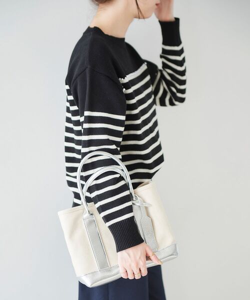 le.coeur blanc（ルクールブラン）の「パーテーショントート（トートバッグ・レディース・ブラック/シルバー/グレイッシュベージュ・FREE）」の12枚目の写真