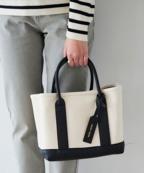 le.coeur blanc（ルクールブラン）の「パーテーショントート（トートバッグ・レディース・ブラック/シルバー/グレイッシュベージュ・FREE）」の13枚目の写真