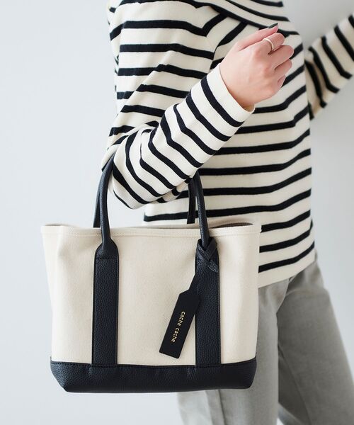 le.coeur blanc（ルクールブラン）の「パーテーショントート（トートバッグ・レディース・ブラック/シルバー/グレイッシュベージュ・FREE）」の5枚目の写真