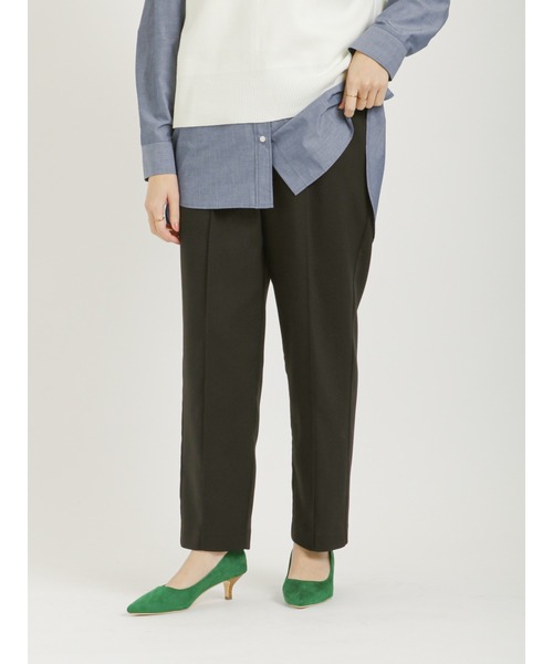 Te chichi（テチチ）の「ダブルクロスセンターシームテーパードパンツ（その他パンツ・レディース・ブラック/ベージュ/サックスブルー・SMALL/MEDIUM）」の2枚目の写真