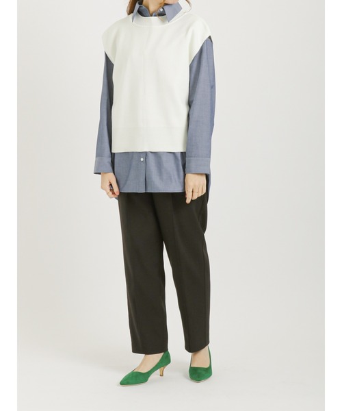 Te chichi（テチチ）の「ダブルクロスセンターシームテーパードパンツ（その他パンツ・レディース・ブラック/ベージュ/サックスブルー・SMALL/MEDIUM）」の5枚目の写真