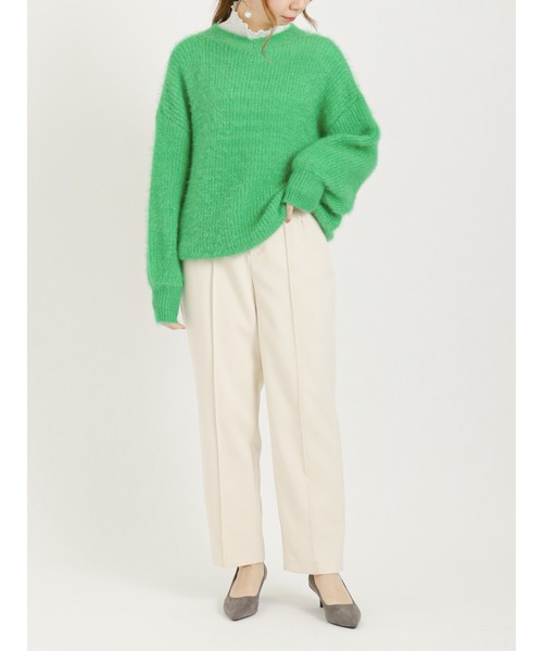 Te chichi（テチチ）の「ダブルクロスセンターシームテーパードパンツ（その他パンツ・レディース・ブラック/ベージュ/サックスブルー・SMALL/MEDIUM）」の6枚目の写真