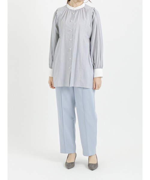 Te chichi（テチチ）の「ダブルクロスセンターシームテーパードパンツ（その他パンツ・レディース・ブラック/ベージュ/サックスブルー・SMALL/MEDIUM）」の17枚目の写真