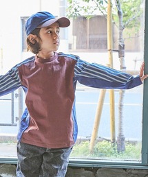 PAIRMANON STREET（ペアマノンストリート）の「【PAIRMANON STREET】異素材袖長袖Tシャツ（Tシャツ/カットソー・キッズ）」