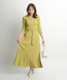 Mystrada（マイストラーダ）の「パール釦ニットマーメイドワンピース  