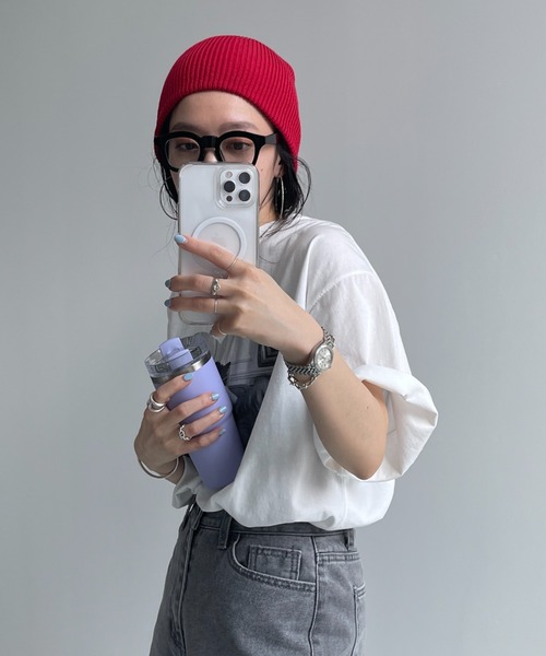 wee9s（ウィークス）の「buddy beanie / オールシーズン使えるマルチウェイバディビーニー,ニット帽（ニットキャップ/ビーニー・レディース・ブラック/アイボリー/グレー/ブルー/レッド/ダークグレー/ベビーピンク・FREE/SMALL/LARGE）」の7枚目の写真