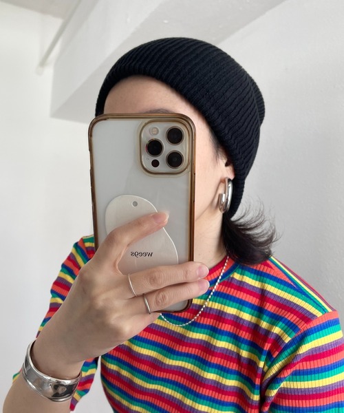 wee9s（ウィークス）の「buddy beanie / オールシーズン使えるマルチウェイバディビーニー,ニット帽（ニットキャップ/ビーニー・レディース・ブラック/アイボリー/グレー/ブルー/レッド/ダークグレー/ベビーピンク・FREE/SMALL/LARGE）」の14枚目の写真