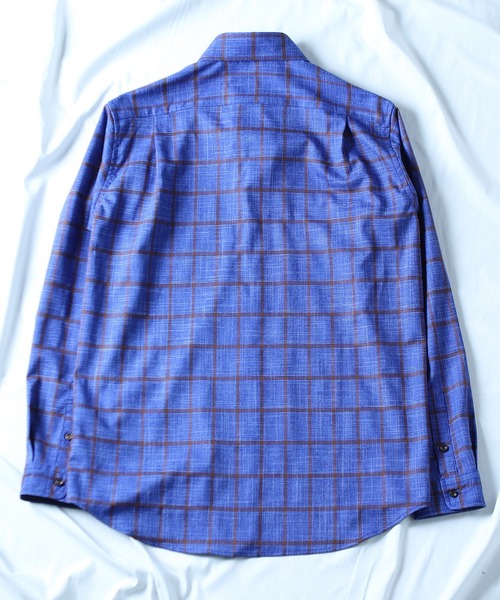 UNION STATION（ユニオンステーション）の「T/Rチェックカッタウェイカラーシャツ（シャツ/ブラウス・メンズ・グレー系その他/ブルー系その他・M/L/LL）」の18枚目の写真