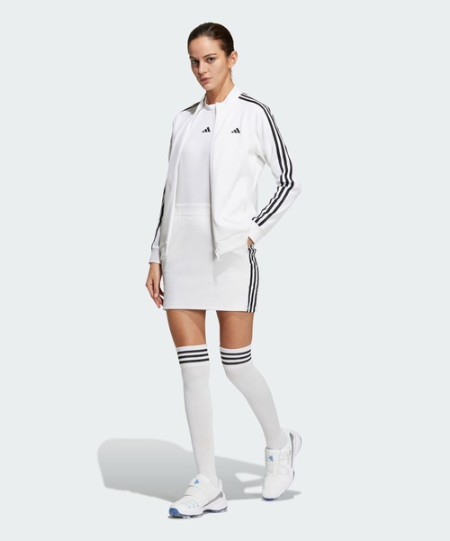 adidas（アディダス）の「スリーストライプス ストレッチプルオンスカート【adidas Golf/アディダスゴルフ】（スカート・レディース・ライトピンク/ブラック/ホワイト/オレンジ/アクア・LARGE/X-SMALL/SMALL/X-LARGE/MEDIUM）」の8枚目の写真