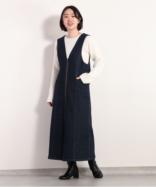 cepo（セポ）の「モコモコシャギーリブニット（ニット/セーター・レディース・グリーン/オフホワイト/ブラック・FREE）」の8枚目の写真