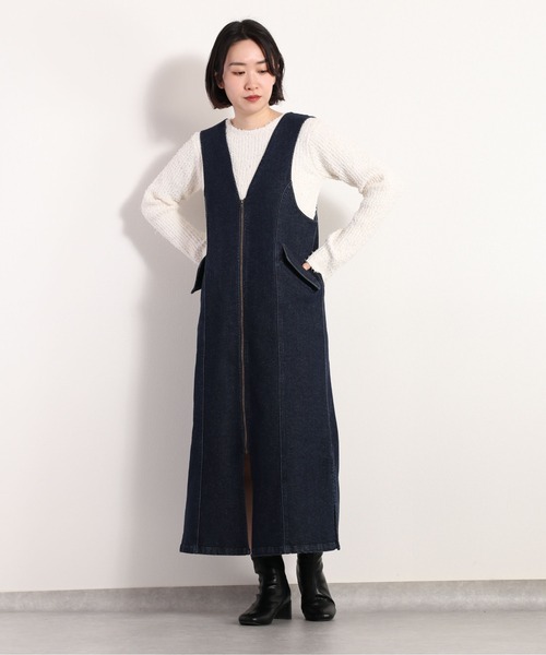 cepo（セポ）の「モコモコシャギーリブニット（ニット/セーター・レディース・グリーン/オフホワイト/ブラック・FREE）」の6枚目の写真