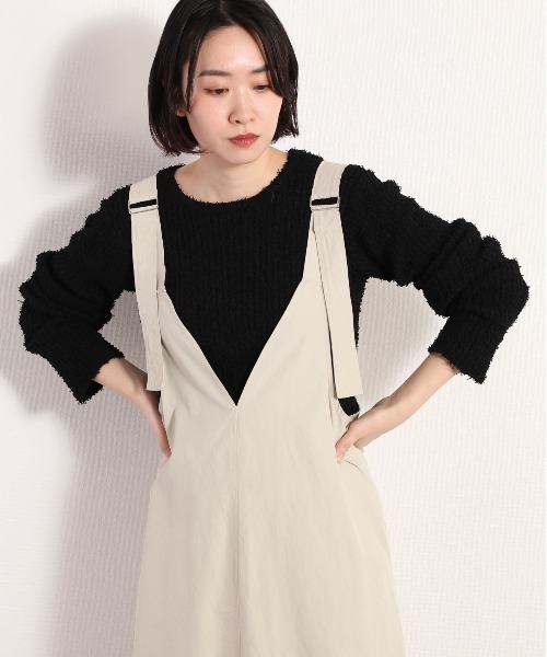 cepo（セポ）の「モコモコシャギーリブニット（ニット/セーター・レディース・グリーン/オフホワイト/ブラック・FREE）」の15枚目の写真