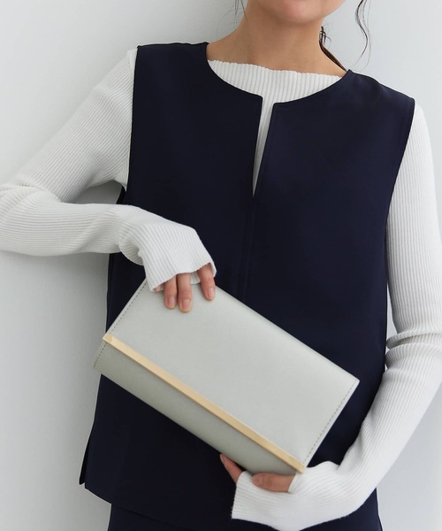 Edit Sheen（エディットシーン）の「ゴールドラインプレートパーティークラッチ（クラッチバッグ・レディース・ゴールド/シルバー/ブラック・FREE）」の3枚目の写真