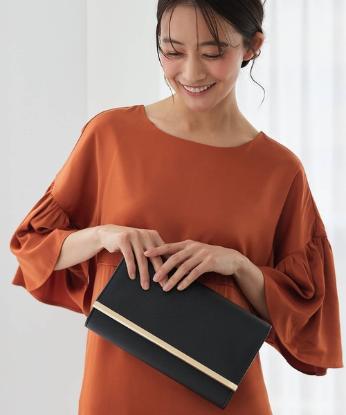 Edit Sheen（エディットシーン）の「ゴールドラインプレートパーティークラッチ（クラッチバッグ・レディース・ゴールド/シルバー/ブラック・FREE）」の10枚目の写真