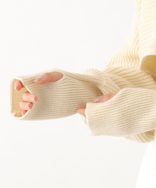 LEPSIM(レプシィム)の「5ゲージショートニットセットプルオーバー 187380(ニット/セーター・レディース・アイボリー/ライトグリーン・FREE)」の22枚目の写真