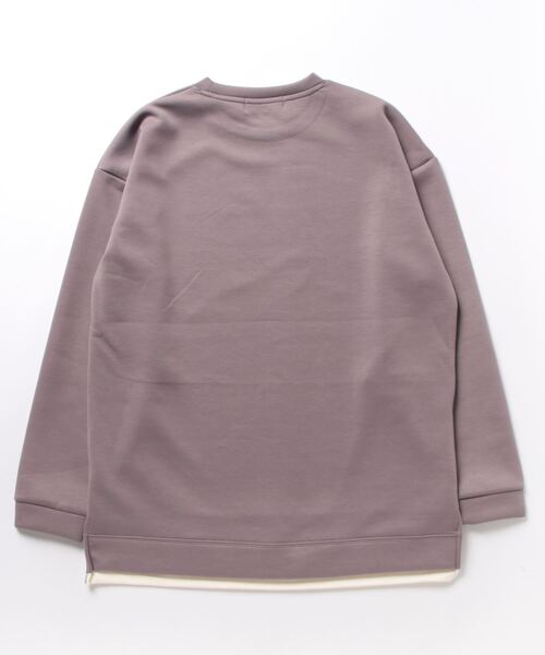 STYLEBLOCK(スタイルブロック)の「スパンダンボールフェイクレイヤードクルーネックトップス(Tシャツ/カットソー・メンズ・グレイッシュベージュ/ブラック/ブラック系その他/パープル/ミックスグレー/サックスブルー/グリーン・L/M)」の8枚目の写真