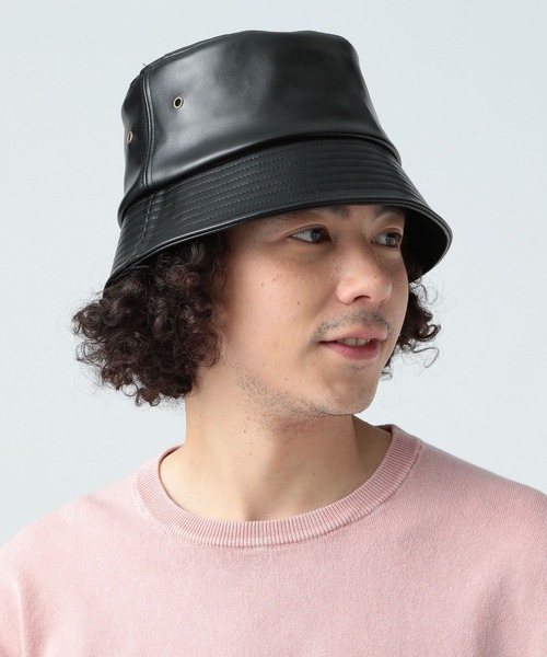 BAYFLOW(ベイフロー)の「ソフトPUバケットハット(ハット・メンズ・ブラウン/ブラック・FREE)」の2枚目の写真
