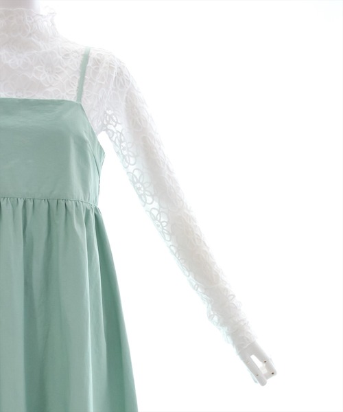 clear（クリア）の「レースインナー付きキャミワンピース（ワンピース・レディース・ブラック/ミント・F）」の3枚目の写真