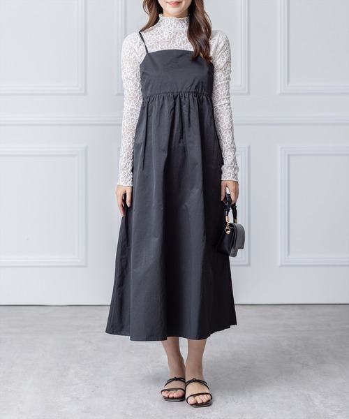 clear（クリア）の「レースインナー付きキャミワンピース（ワンピース・レディース・ブラック/ミント・F）」の14枚目の写真