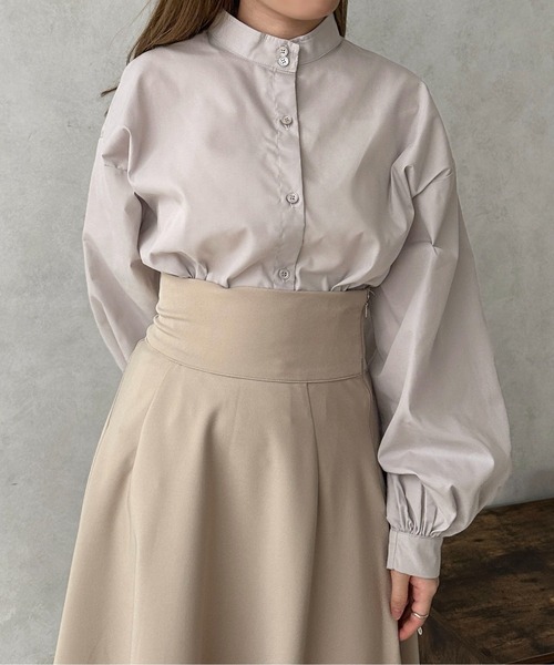 apres jour clair（アプレジュールクレア）の「【apres jour clair】ボウタイ付ブラウス【ZOZOTOWN限定アイテム】（シャツ/ブラウス・レディース・ライトグレー/オフホワイト/オレンジ系その他・X-LARGE/フリー）」の12枚目の写真