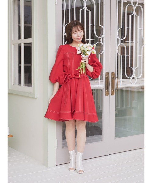 アリーム わんわん物語 フリルワンピース Areeam 配色フリルケープ