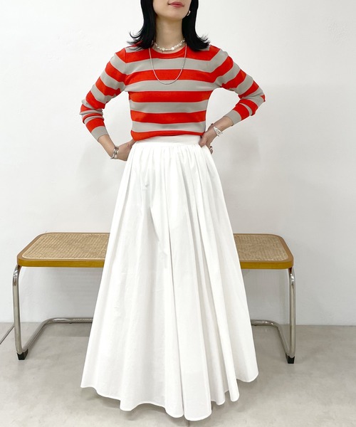 SHENERY（シーナリー）の「2WAYショートニット（ニット/セーター・レディース・オレンジ/ネイビー/ピンク/アイボリー・FREE）」の12枚目の写真