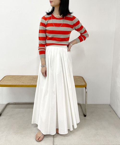 SHENERY（シーナリー）の「2WAYショートニット（ニット/セーター・レディース・オレンジ/ネイビー/ピンク/アイボリー・FREE）」の13枚目の写真