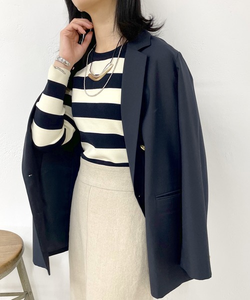 SHENERY（シーナリー）の「2WAYショートニット（ニット/セーター・レディース・オレンジ/ネイビー/ピンク/アイボリー・FREE）」の18枚目の写真