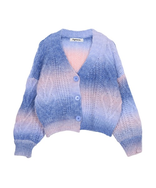 Figments（フィグメンツ）の「タイダイドロップショルダーカーディガン（カーディガン/ボレロ・レディース・ブラック/パープル・FREE）」の7枚目の写真