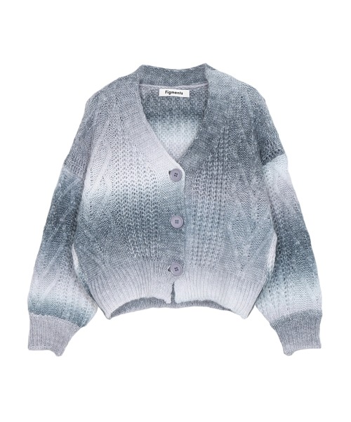 Figments（フィグメンツ）の「タイダイドロップショルダーカーディガン（カーディガン/ボレロ・レディース・ブラック/パープル・FREE）」の11枚目の写真