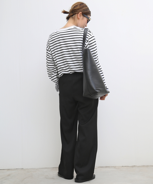 Deuxieme Classe（ドゥーズィエムクラス）の「*Couth ボーダー Tシャツ（Tシャツ/カットソー・レディース・ブラック・FREE）」の6枚目の写真