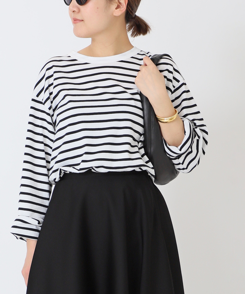 Deuxieme Classe（ドゥーズィエムクラス）の「*Couth ボーダー Tシャツ（Tシャツ/カットソー・レディース・ブラック・FREE）」の12枚目の写真