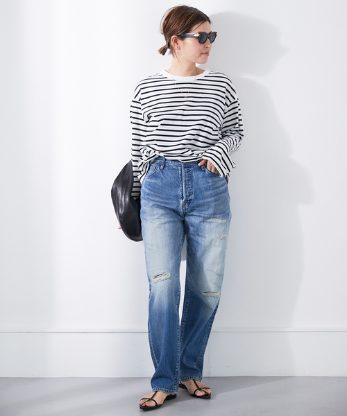 Deuxieme Classe（ドゥーズィエムクラス）の「*Couth ボーダー Tシャツ（Tシャツ/カットソー・レディース・ブラック・FREE）」の20枚目の写真