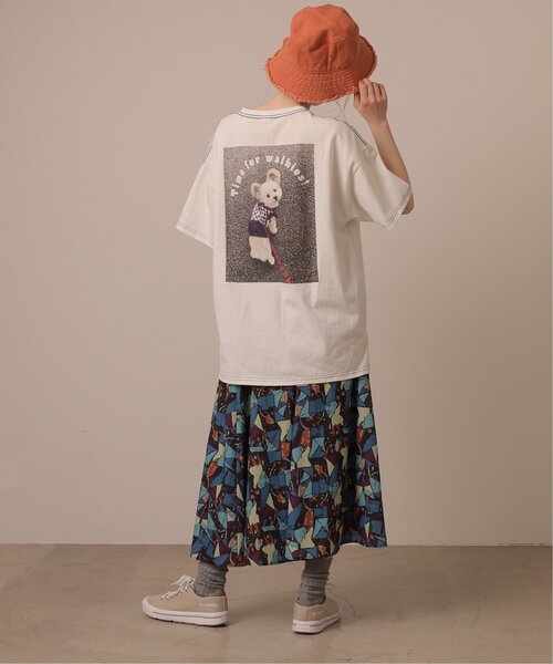 DOUBLE NAME（ダブルネーム）の「オリジナル幾何学アート柄ギャザースカート（スカート・レディース・グリーン/ブラック/オフホワイト・FREE）」の8枚目の写真