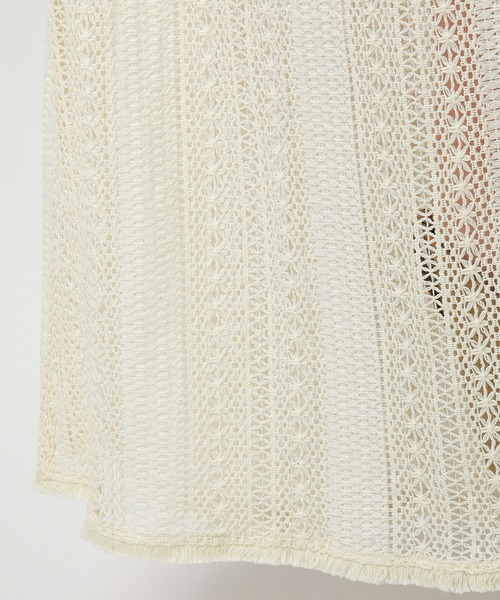 SPIRALGIRL(スパイラルガール)の「フリンジレースガウン(カーディガン/ボレロ・レディース・ブラウン/ホワイト・FREE)」の17枚目の写真