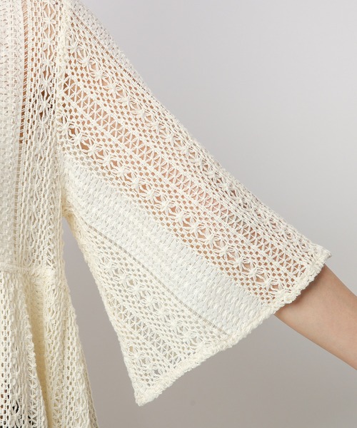 SPIRALGIRL(スパイラルガール)の「フリンジレースガウン(カーディガン/ボレロ・レディース・ブラウン/ホワイト・FREE)」の18枚目の写真