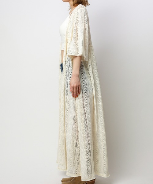 SPIRALGIRL(スパイラルガール)の「フリンジレースガウン(カーディガン/ボレロ・レディース・ブラウン/ホワイト・FREE)」の12枚目の写真