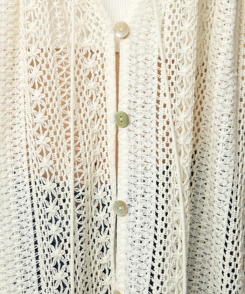 SPIRALGIRL(スパイラルガール)の「フリンジレースガウン(カーディガン/ボレロ・レディース・ブラウン/ホワイト・FREE)」の15枚目の写真