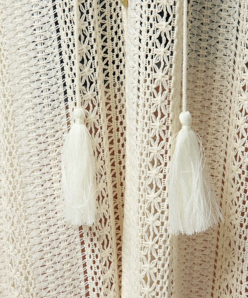 SPIRALGIRL(スパイラルガール)の「フリンジレースガウン(カーディガン/ボレロ・レディース・ブラウン/ホワイト・FREE)」の16枚目の写真