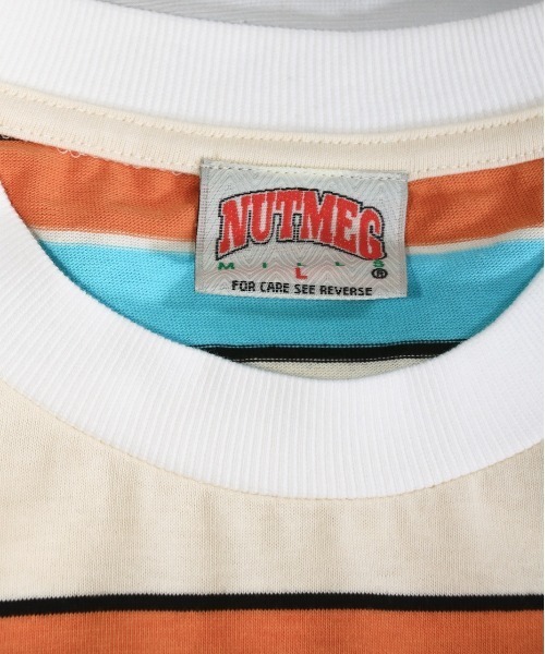 NutmegMills（ナツメグミルズ）の「NUTMEG MILLS /ナツメグミルズ EMB BORDER CREW POCKET TEE 刺繍ボーダーポケットTEE（Tシャツ/カットソー・メンズ・グレイッシュベージュ/ホワイト・X-SMALL/LARGE/X-LARGE/MEDIUM）」の19枚目の写真