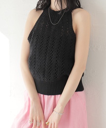 【SAYAKADAVIS/サヤカデイヴィス】Crochet Tank：ニット