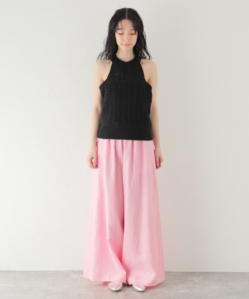 SAYAKADAVIS（サヤカディヴィス）の「【SAYAKADAVIS/サヤカデイヴィス】Crochet Tank：ニット（タンクトップ・レディース・ブラック・MEDIUM）」の3枚目の写真