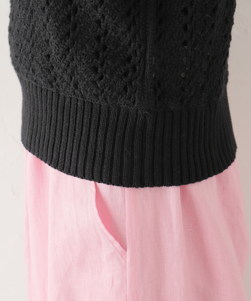SAYAKADAVIS（サヤカディヴィス）の「【SAYAKADAVIS/サヤカデイヴィス】Crochet Tank：ニット（タンクトップ・レディース・ブラック・MEDIUM）」の6枚目の写真