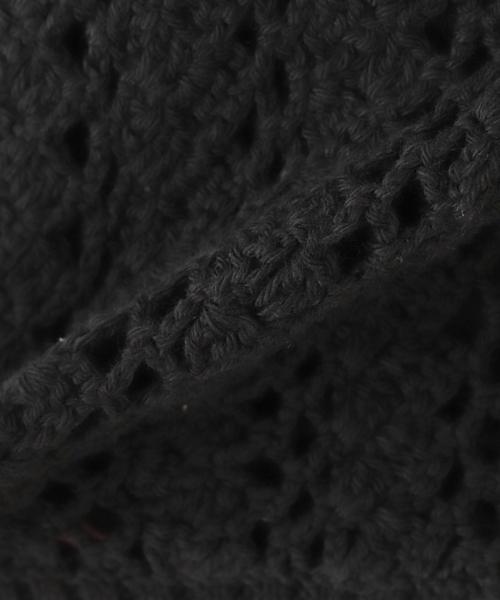 SAYAKADAVIS（サヤカディヴィス）の「【SAYAKADAVIS/サヤカデイヴィス】Crochet Tank：ニット（タンクトップ・レディース・ブラック・MEDIUM）」の12枚目の写真