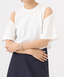 IENA | 【INSCRIRE / アンスクリア】Cut Outs Tee / カットアウト Tシャツ(Tシャツ/カットソー)