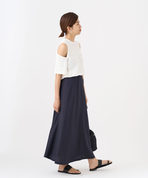 IENA（イエナ）の「【INSCRIRE / アンスクリア】Cut Outs Tee / カットアウト Tシャツ（Tシャツ/カットソー・レディース・ホワイト/ベージュ・FREE）」の4枚目の写真