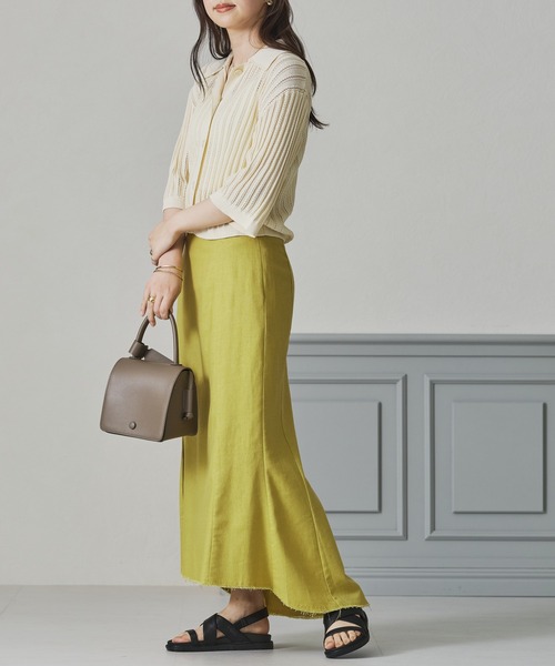 acro（アクロ）の「襟付き透かし編みニットカーディガン/AC3508（シャツ/ブラウス・レディース・ブルー/ホワイト/ブラック・フリー）」の18枚目の写真