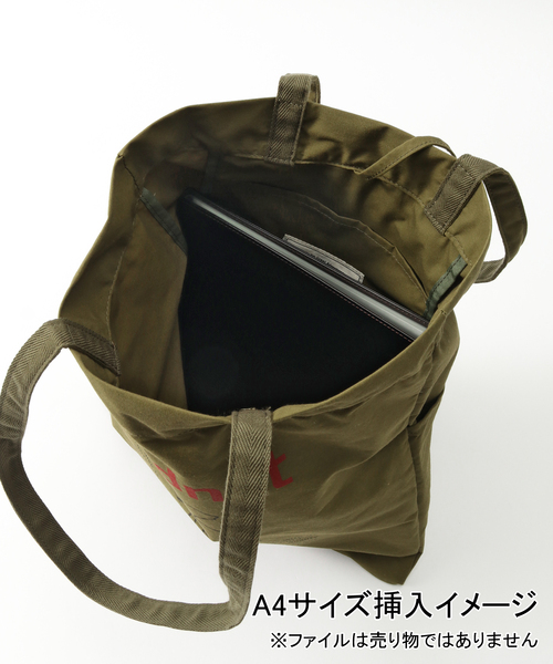 NORDISK(ノルディスク)の「【NORDISK / ノルディスク】TECHNICAL COTTON PILLOW TOTE BAG(トートバッグ・メンズ・カーキ/アイボリー・FREE)」の8枚目の写真
